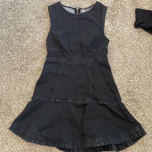 Free People Black Denim Dress